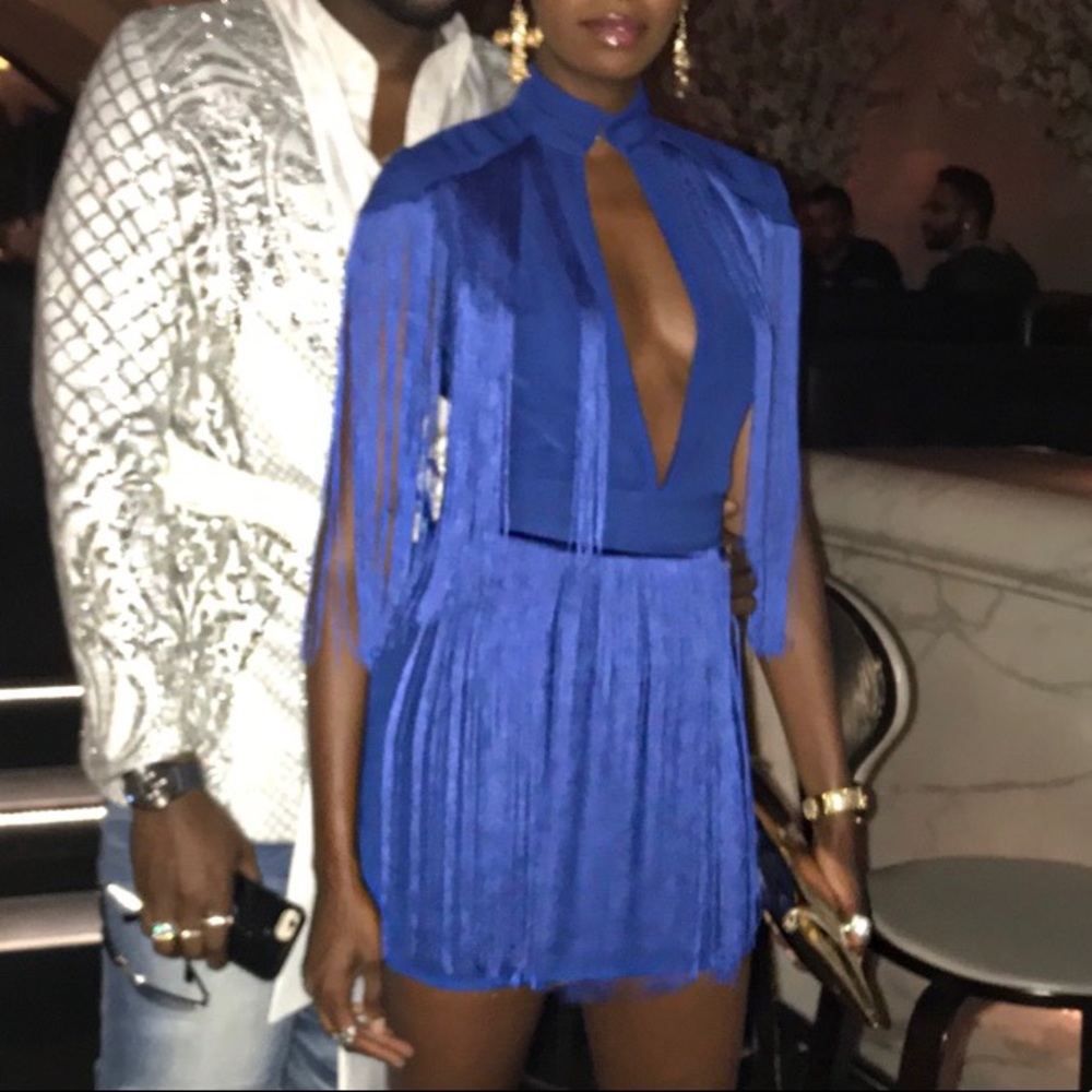 Blue Fringe Dress